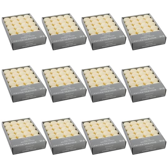 12 Packs: 24 ct. (288 total) Basic Elements™ Ivory Votive Candles by Ashland®